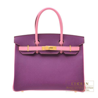 Hermes　Personal Birkin bag 30　Anemone/Pink　Epsom leather　Gold hardware
