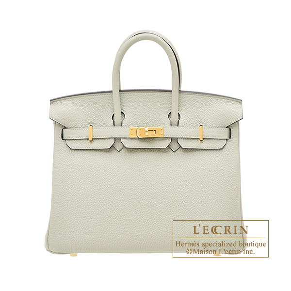 Hermes　Birkin bag 25　Gris neve　Togo leather　Gold hardware