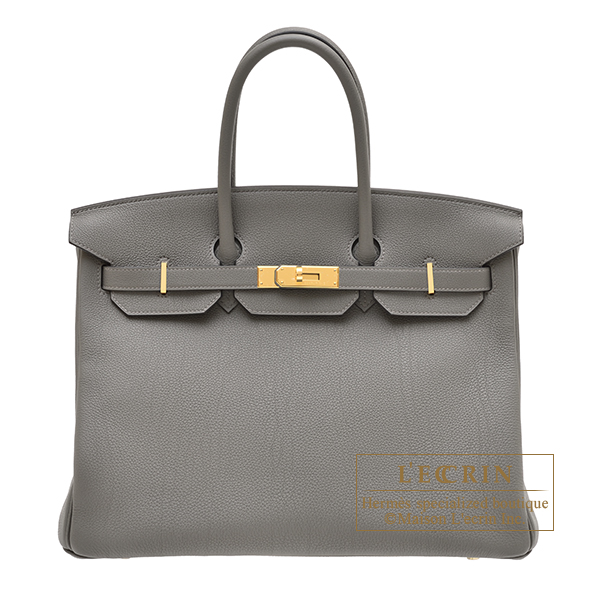 Hermes　Birkin bag 35　Gris meyer　Togo leather　Gold hardware