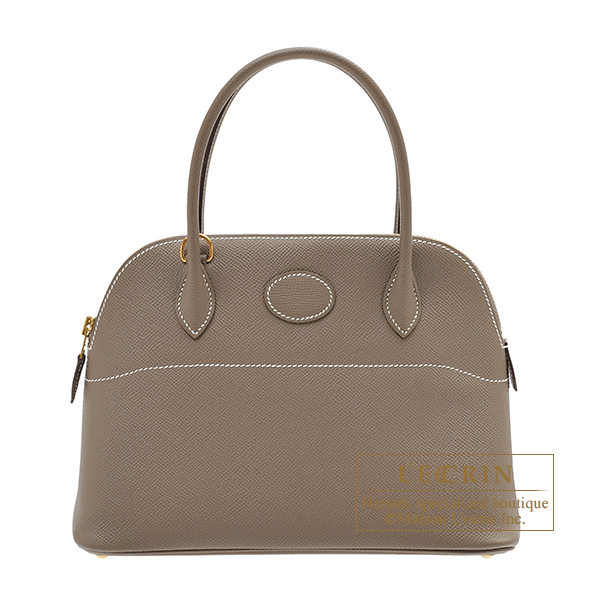Hermes　Bolide bag 27　Etoupe grey　Epsom leather　Gold hardware