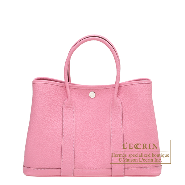 Hermes　Garden Party bag 30/TPM　Pink　Country leather　Silver hardware