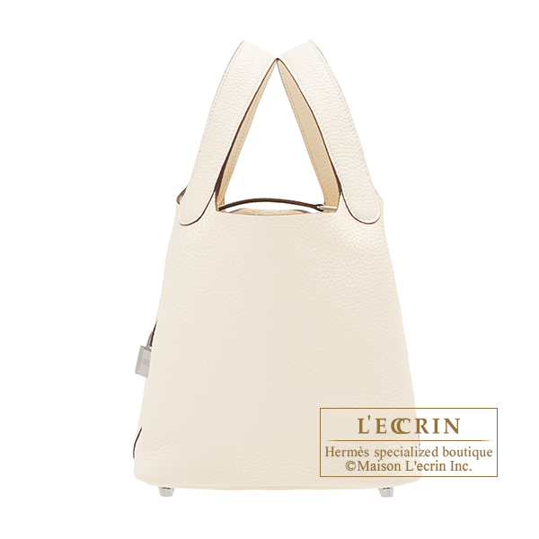 Hermes　Picotin Lock bag 18/PM　Nata　Clemence leather　Silver hardware
