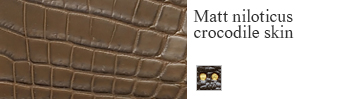 Matt niloticus crocodile skin