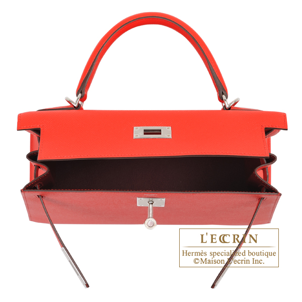 HERMES Epsom Mini Kelly Sellier 20 Rouge Grenat | FASHIONPHILE