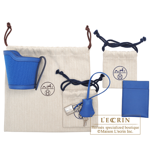 Hermes　Birkin Cargo bag 35　Blue france/Blue france　Canvas/Swift leather　Silver hardware