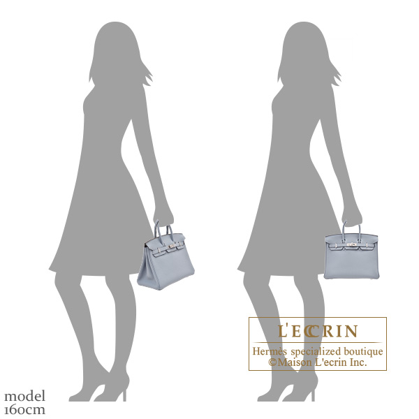 Hermès Birkin 25 Verso Togo Bleu Lin Beige de Weimar PHW