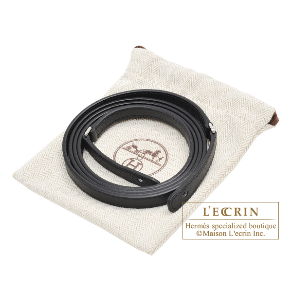 Hermes Kelly Long To Go Black Epsom leather Silver hardware