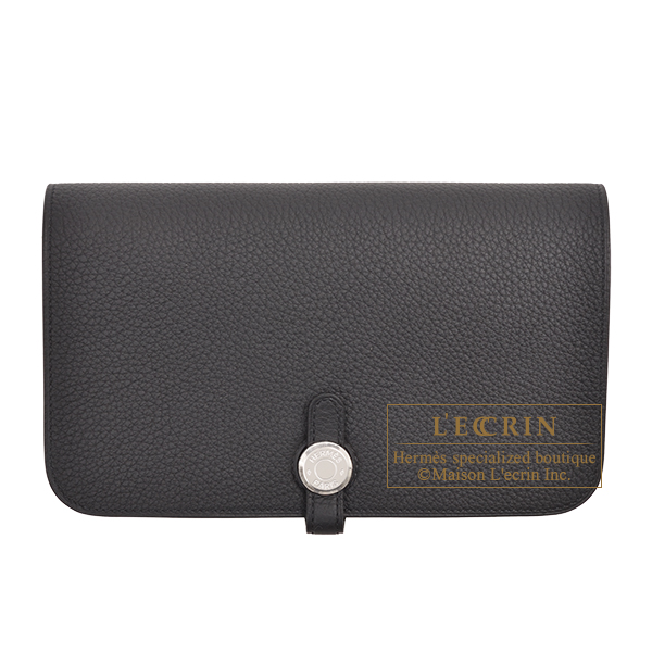 Hermes　Dogon GM　Black　Togo leather　Silver hardware