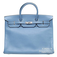 Hermes　Birkin bag 40　Blue jean　Clemence leather　Silver hardware