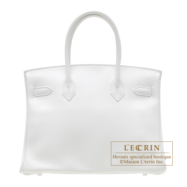 Hermes Birkin bag 30 White Swift leather Silver hardware