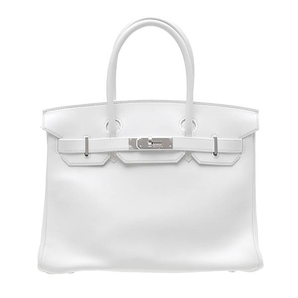 Hermes Birkin bag 30 White Swift leather Silver hardware