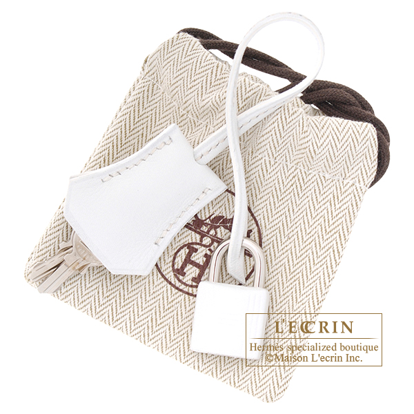 Hermes Birkin bag 30 White Swift leather Silver hardware