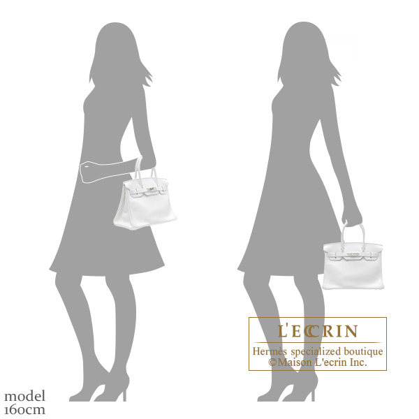 Hermes Birkin bag 30 White Swift leather Silver hardware