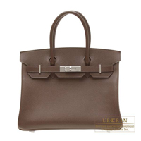 Hermes　Birkin bag 30　Chocolat　Epsom leather　Silver hardware