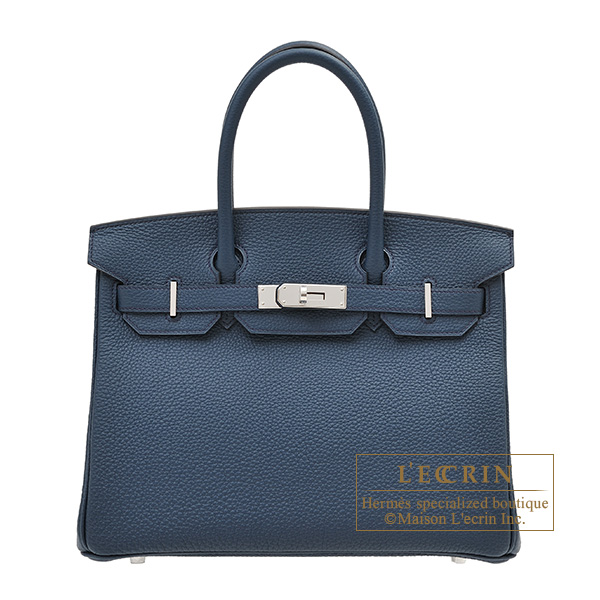 Hermes　Birkin bag 30　Blue de prusse　Togo leather　Silver hardware
