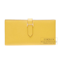 Hermes　Bearn Soufflet　Soleil　Epsom leather　Gold hardware