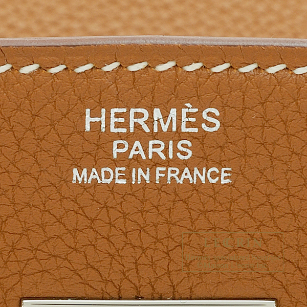 Hermes Birkin bag 30 Cuivre Togo leather Silver hardware