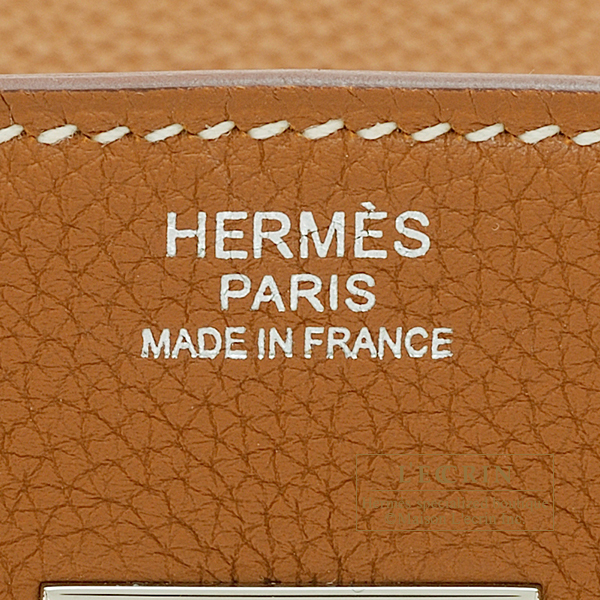 Hermes　Birkin bag 30　Gold　Togo leather　Silver hardware