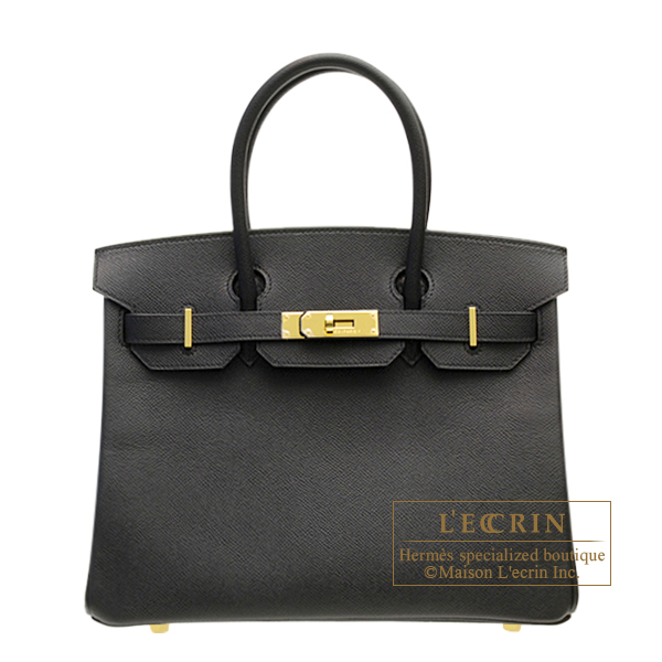 Hermes　Birkin bag 30　Black　Epsom leather　Gold hardware