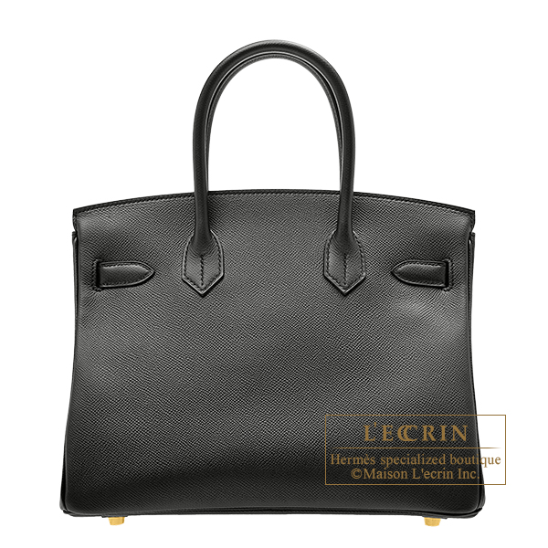 Hermes Birkin bag 30 Black Epsom leather Gold hardware