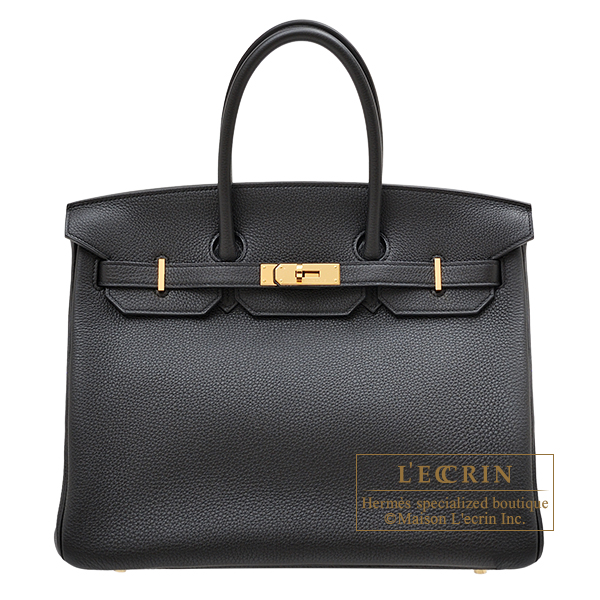 Hermes Blue Epsom Leather Gold Hardware Birkin 35 Bag Hermes