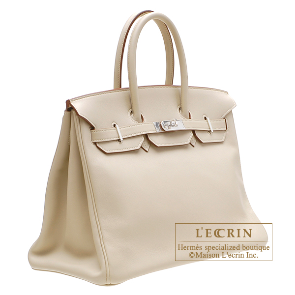 Hermes Birkin bag 30 Parchemin Clemence leather Silver hardware