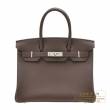 Hermes　Birkin bag 30　Chocolat　Togo leather　Silver hardware