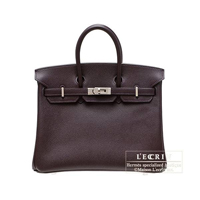 Hermes　Birkin bag 25　Raisin　Epsom leather　Silver hardware