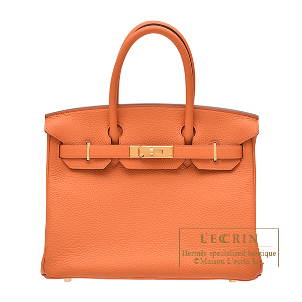 Hermes　Birkin bag 30　Orange　Togo leather　Gold hardware