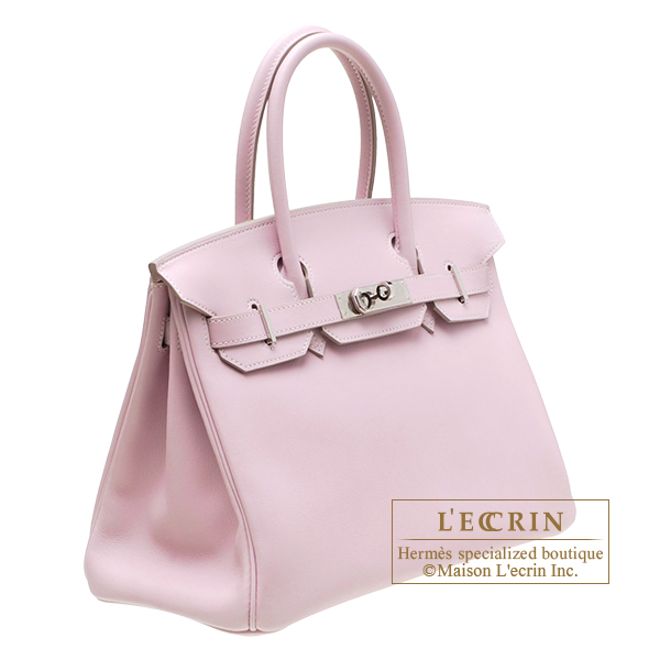 Hermès Rose Dragee Swift Leather Birkin 30cm Phw in Pink