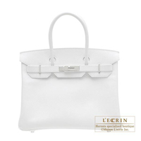 Hermes　Birkin bag 30　White　Epsom leather　Silver hardware