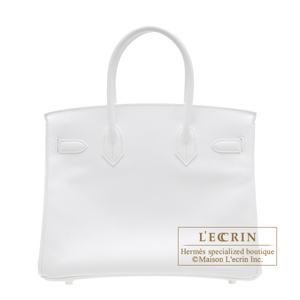 Hermes Birkin bag 30 White Epsom leather Silver hardware
