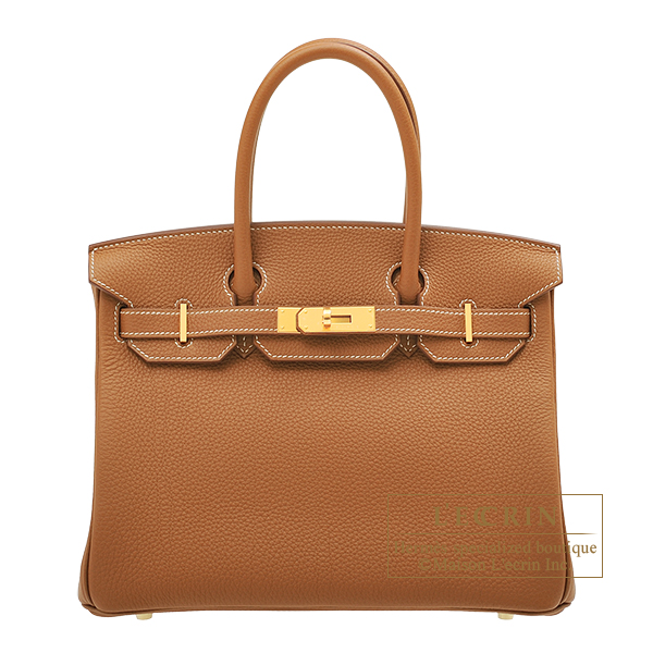 Hermes Birkin 30 Handbag Vert Amande Togo Leather With Gold