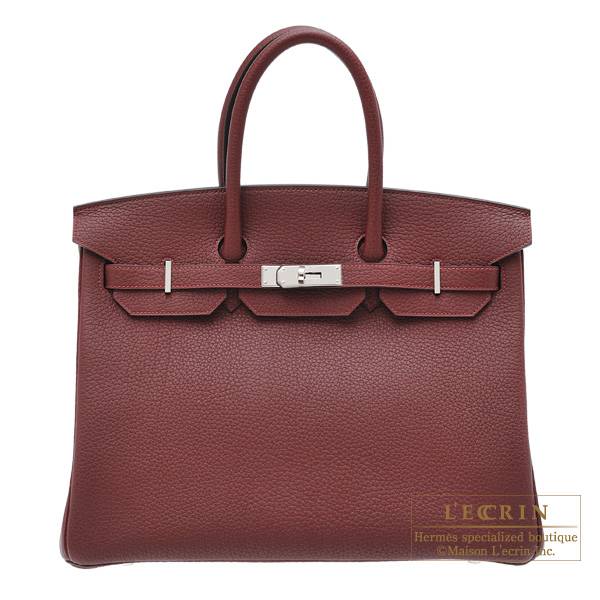 Hermes Birkin bag 35 Rouge H Fjord leather Silver hardware