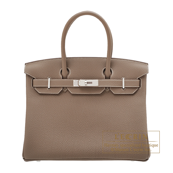 Hermes Birkin bag 30 Etoupe grey Togo 