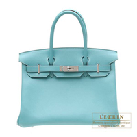 Hermes　Birkin bag 30　Lagon　Swift leather　Silver hardware