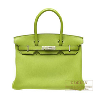 Hermes　Birkin bag 30　Anis green　Togo leather　Silver hardware