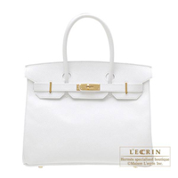 Hermes　Birkin bag 30　White　Epsom leather　Gold hardware