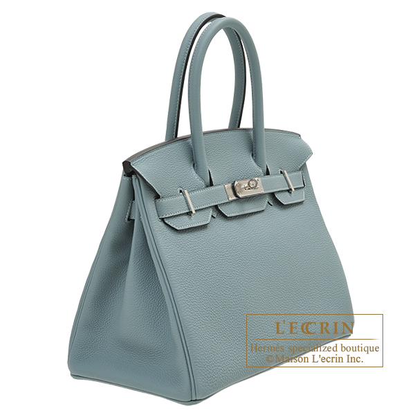 Hermes Birkin bag 30 Ciel Togo leather 