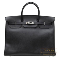 Hermes　Birkin bag 40　Black　Epsom leather　Silver hardware