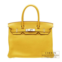 Hermes　Birkin bag 30　Soleil　Clemence leather　Silver hardware