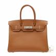 Hermes　Birkin bag 30　Gold　Epsom leather　Silver hardware