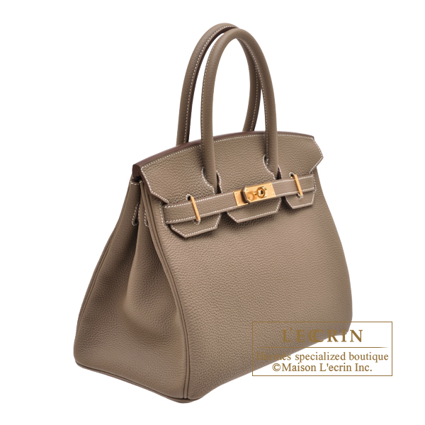 birkin 30 etoupe togo gold hardware