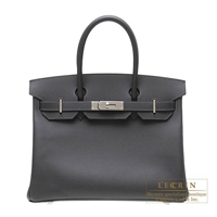 Hermes　Birkin bag 30　Graphite　Epsom leather　Silver hardware