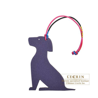 Hermes　Petit H　Dog　Purple/Black　Calf/Silk