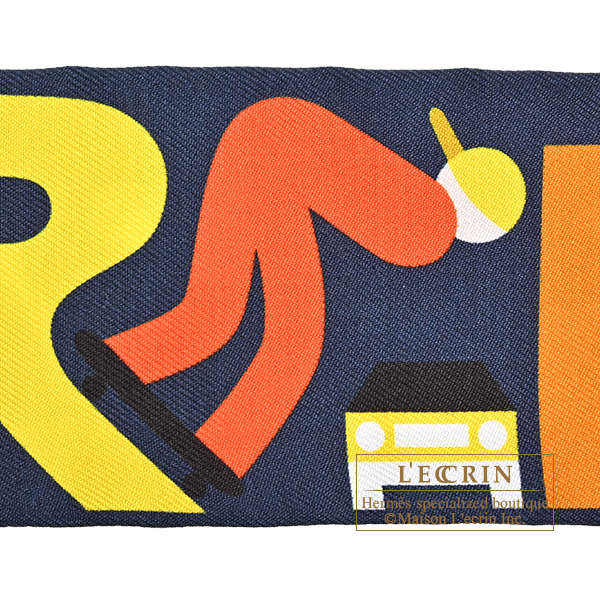 Hermes Twilly Figures Libres Marine/Vert/Multicolor Silk