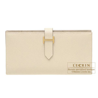 Hermes　Bearn Soufflet　Parchemin　Epsom leather　Gold hardware