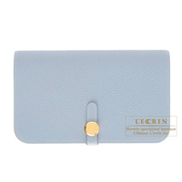 Hermes　Dogon GM　Blue lin　Togo leather　Gold hardware