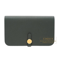 Hermes　Dogon GM　Vert gris　Togo leather　Gold hardware