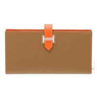 Hermes　Bearn Soufflet　Alezan/Feu　Epsom leather　Silver hardware